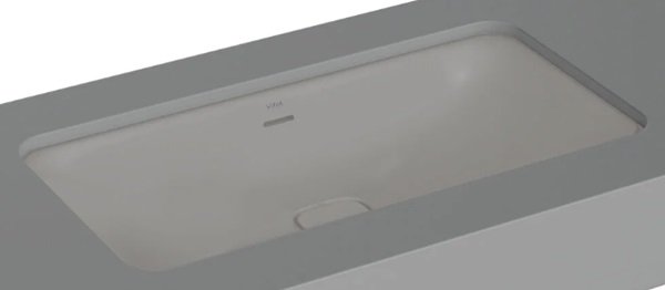 Vitra 7536B076-1082 Metropole Dikdörtgen Tezgahaltı Lavabo 80 cm Mat Taş Gri.